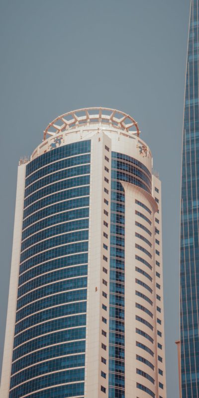 Modern skyscraper in city downtown